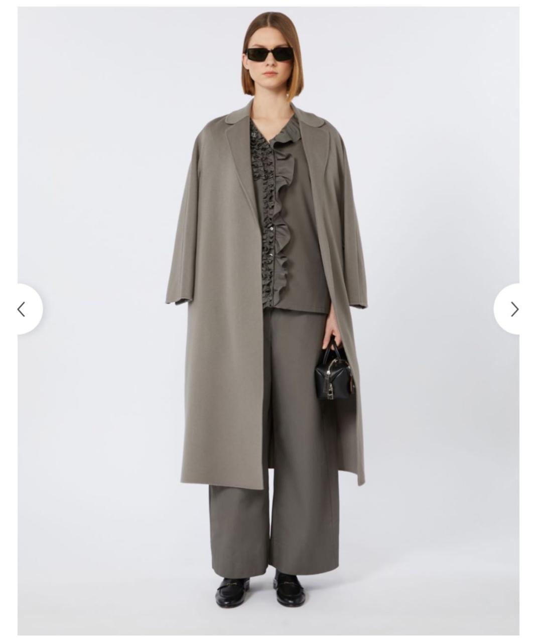'S MAX MARA Серое шерстяное пальто, фото 2