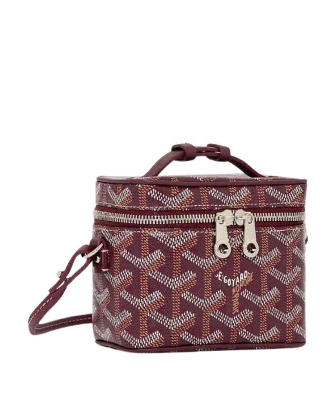 GOYARD Бордовая кожаная сумка через плечо, фото 1