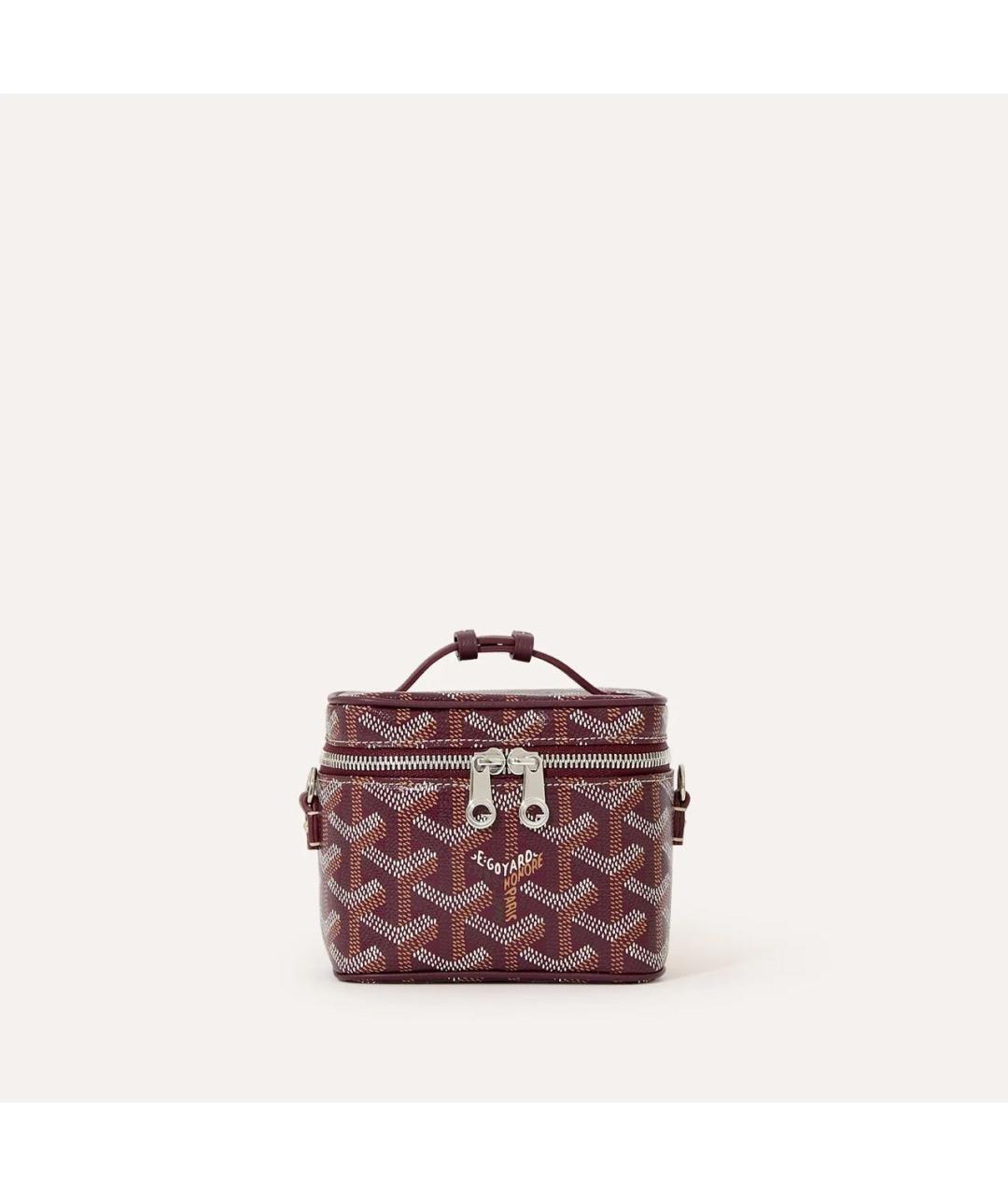 GOYARD Бордовая кожаная сумка через плечо, фото 2