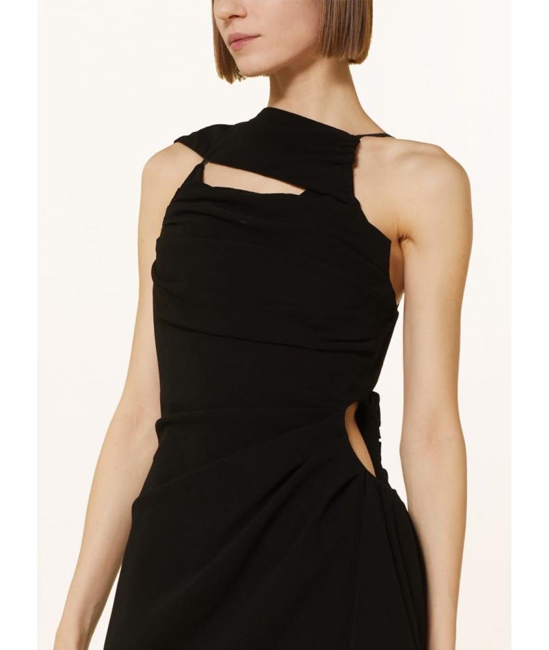 JACQUEMUS Черное шерстяное коктейльное платье, фото 4