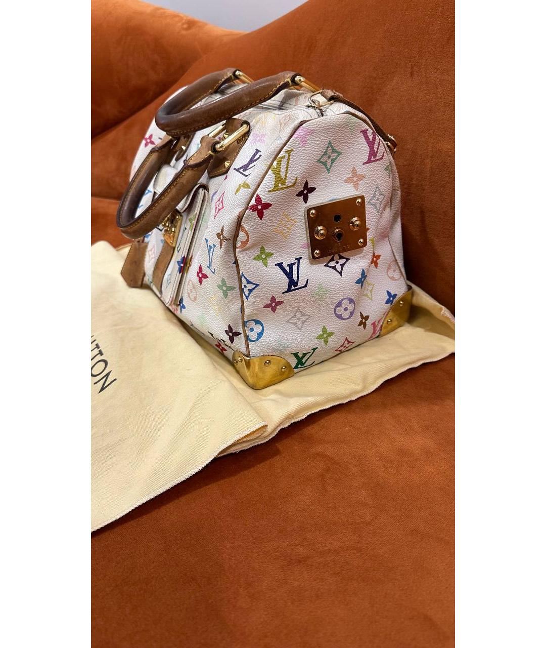 LOUIS VUITTON Белая сумка с короткими ручками, фото 3