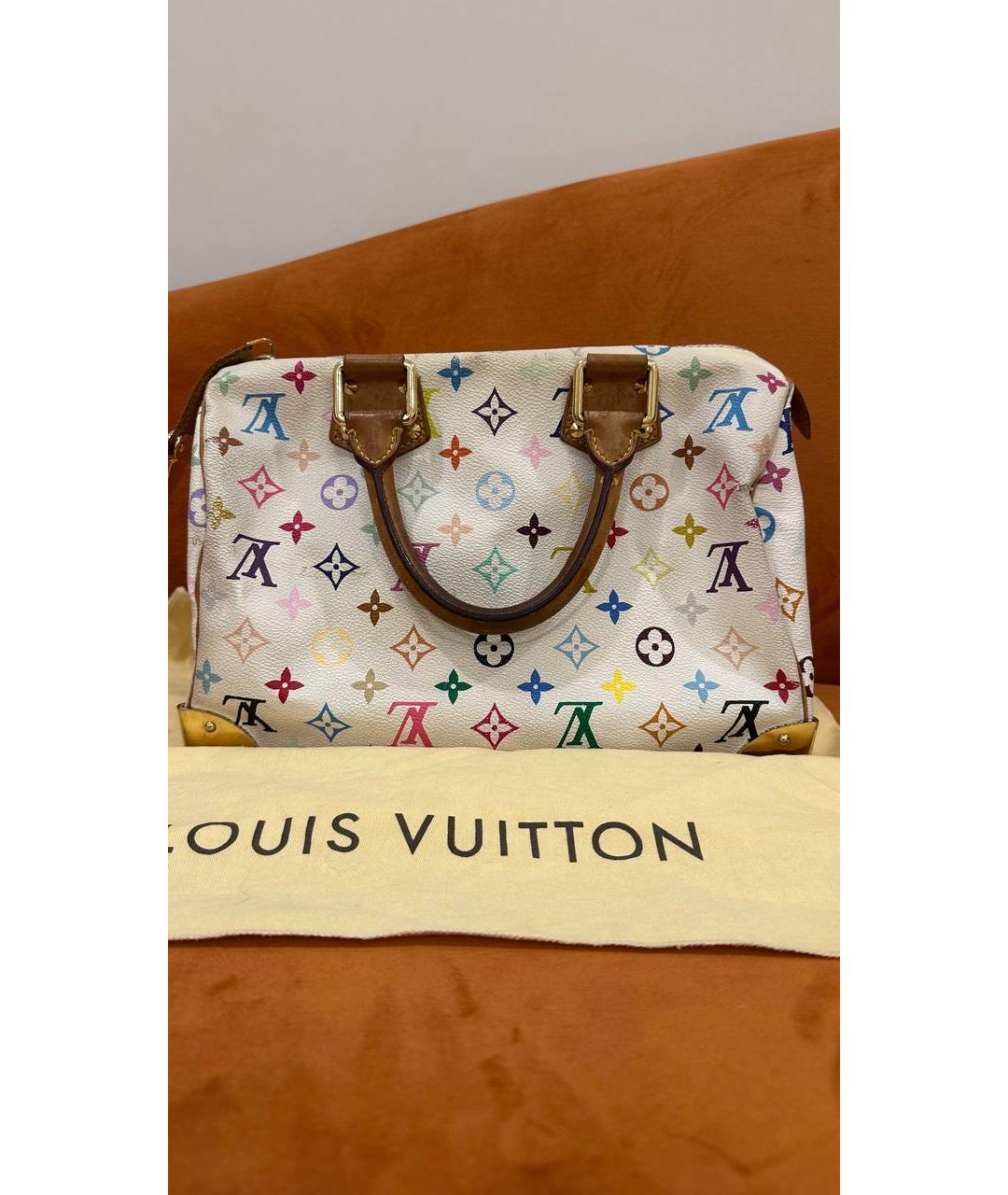 LOUIS VUITTON Белая сумка с короткими ручками, фото 4