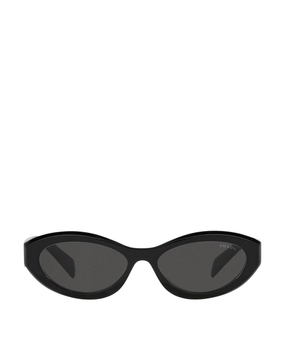 PRADA Черные пластиковые солнцезащитные очки, фото 1