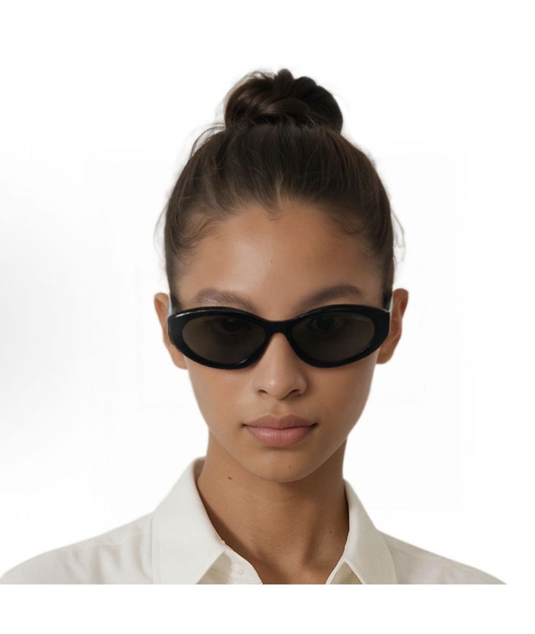 PRADA Черные пластиковые солнцезащитные очки, фото 4