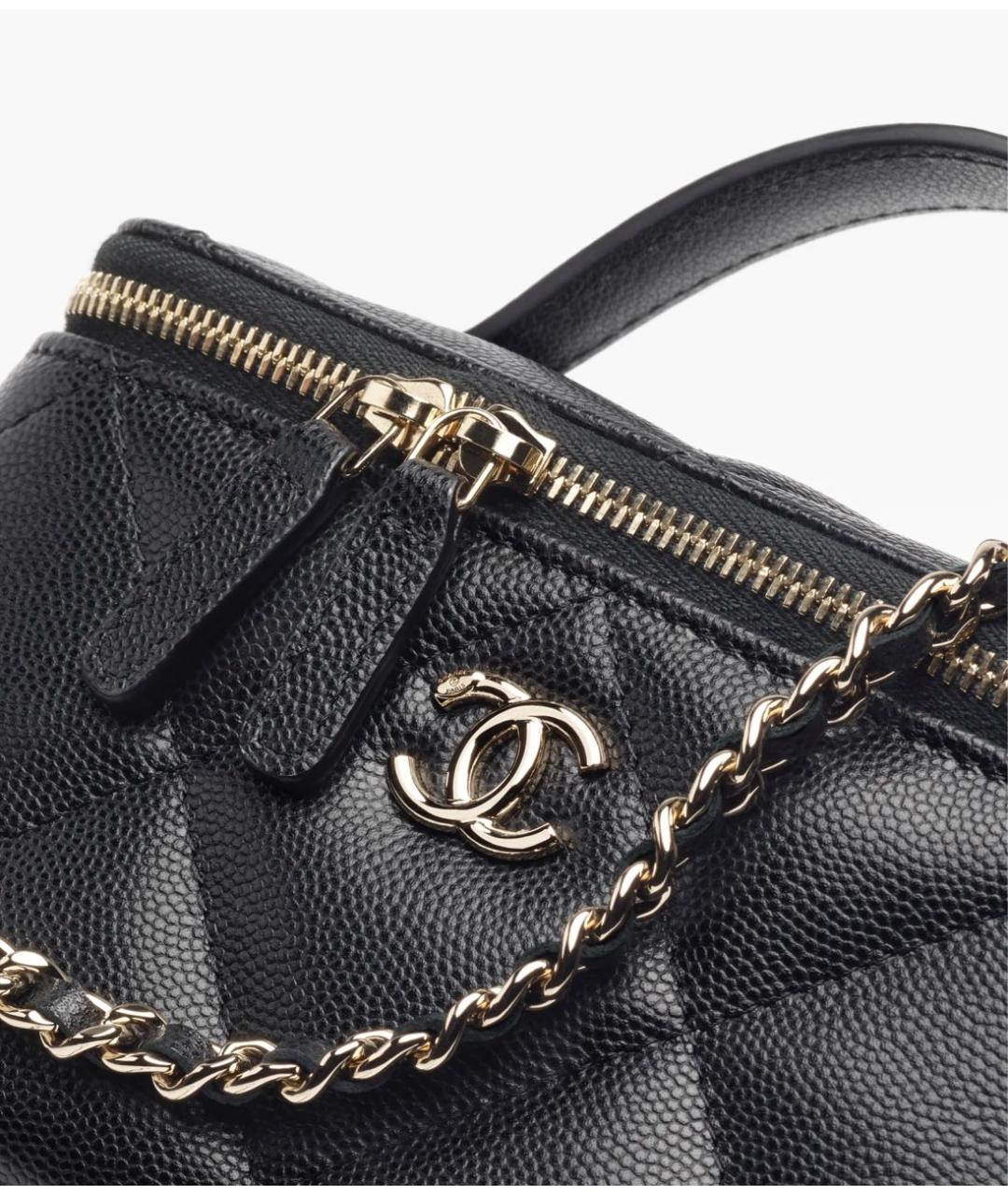CHANEL Черная кожаная сумка через плечо, фото 3