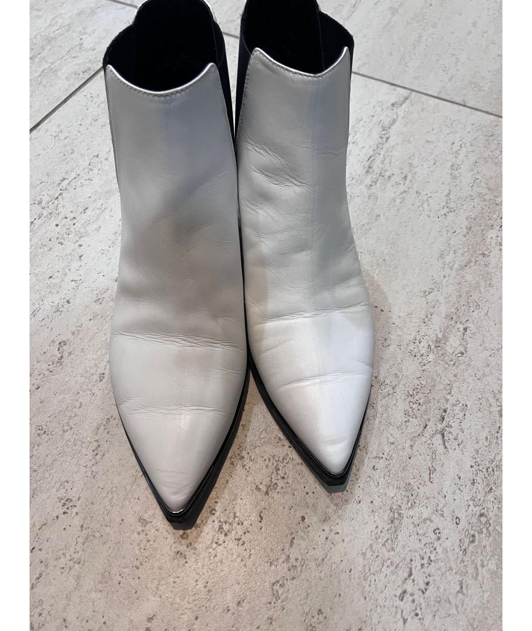 ACNE STUDIOS Белые кожаные полусапоги, фото 3