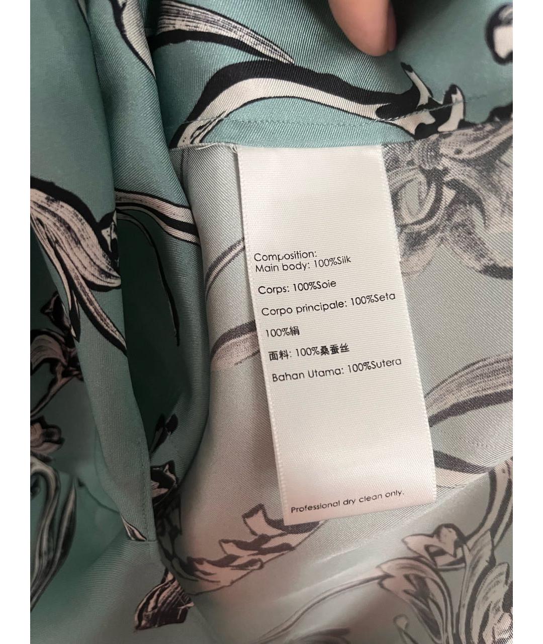 3.1 PHILLIP LIM Бирюзовый шелковый костюм с брюками, фото 7
