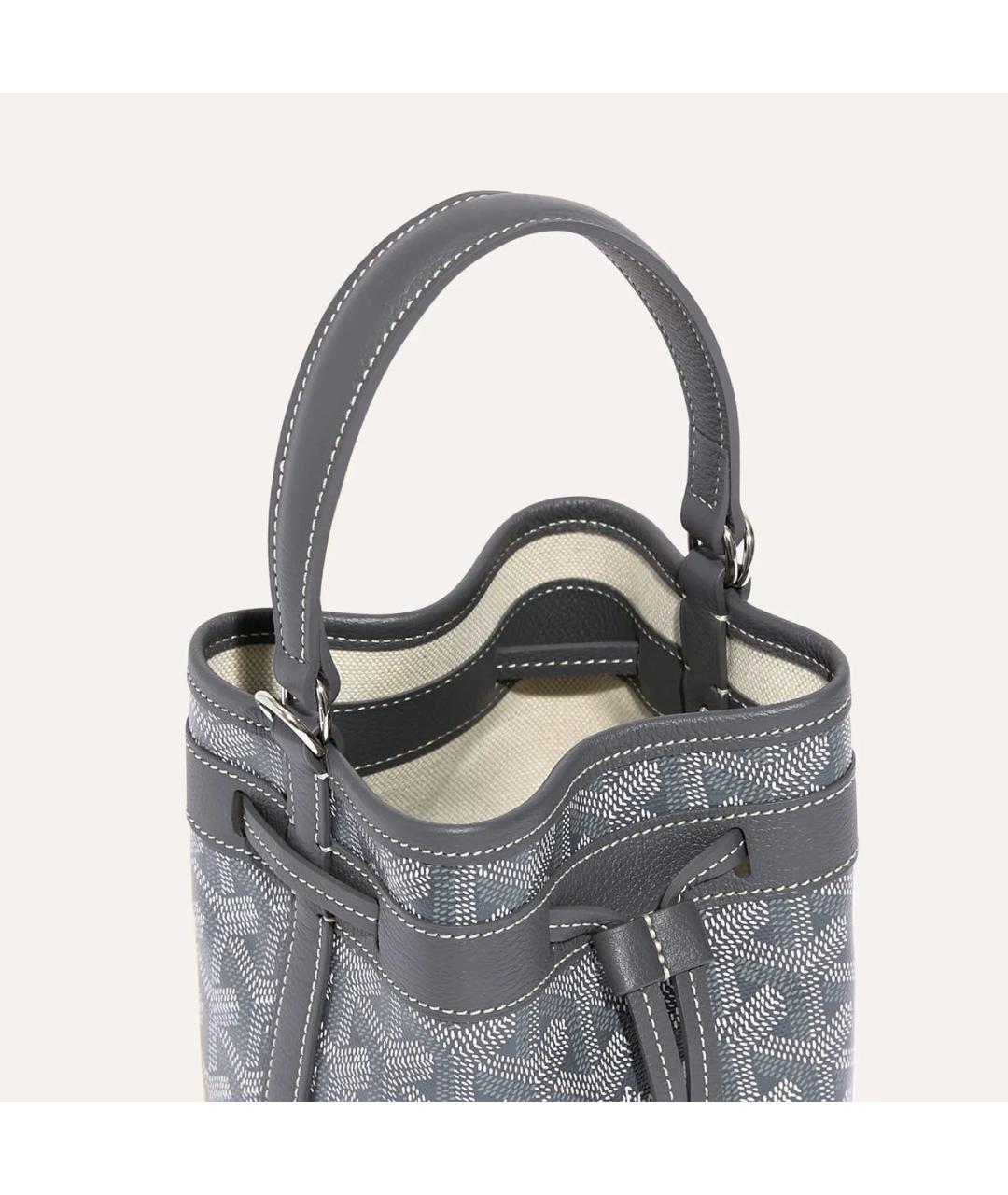 GOYARD Серая кожаная сумка через плечо, фото 3