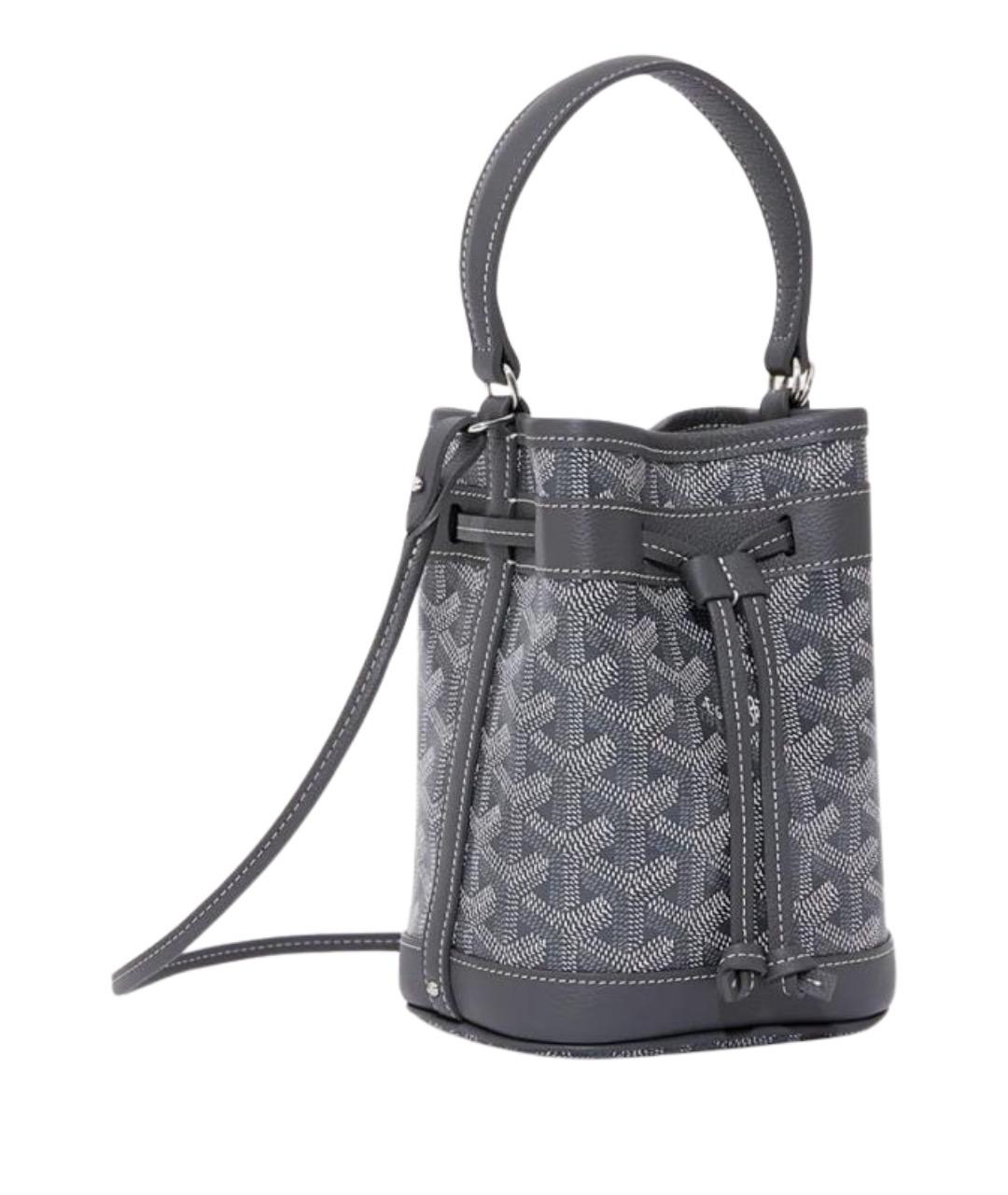 GOYARD Серая кожаная сумка через плечо, фото 1