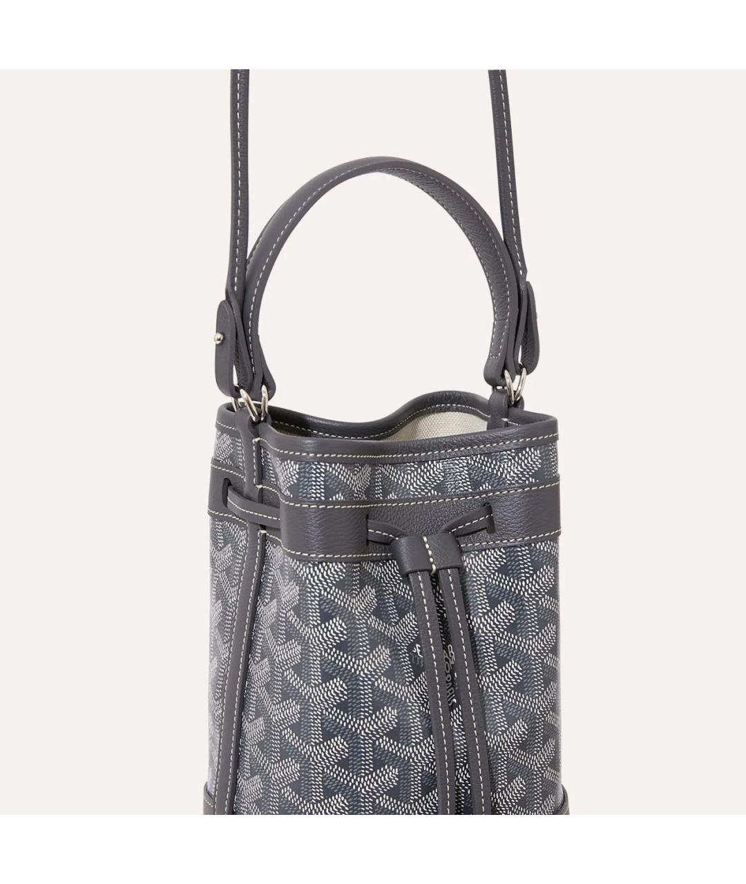 GOYARD Серая кожаная сумка через плечо, фото 4
