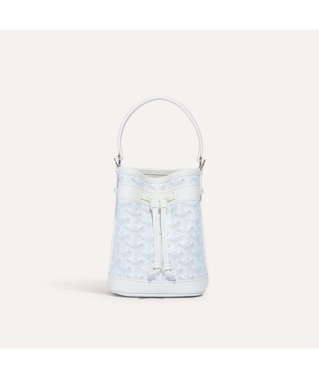 GOYARD Белая кожаная сумка через плечо, фото 2