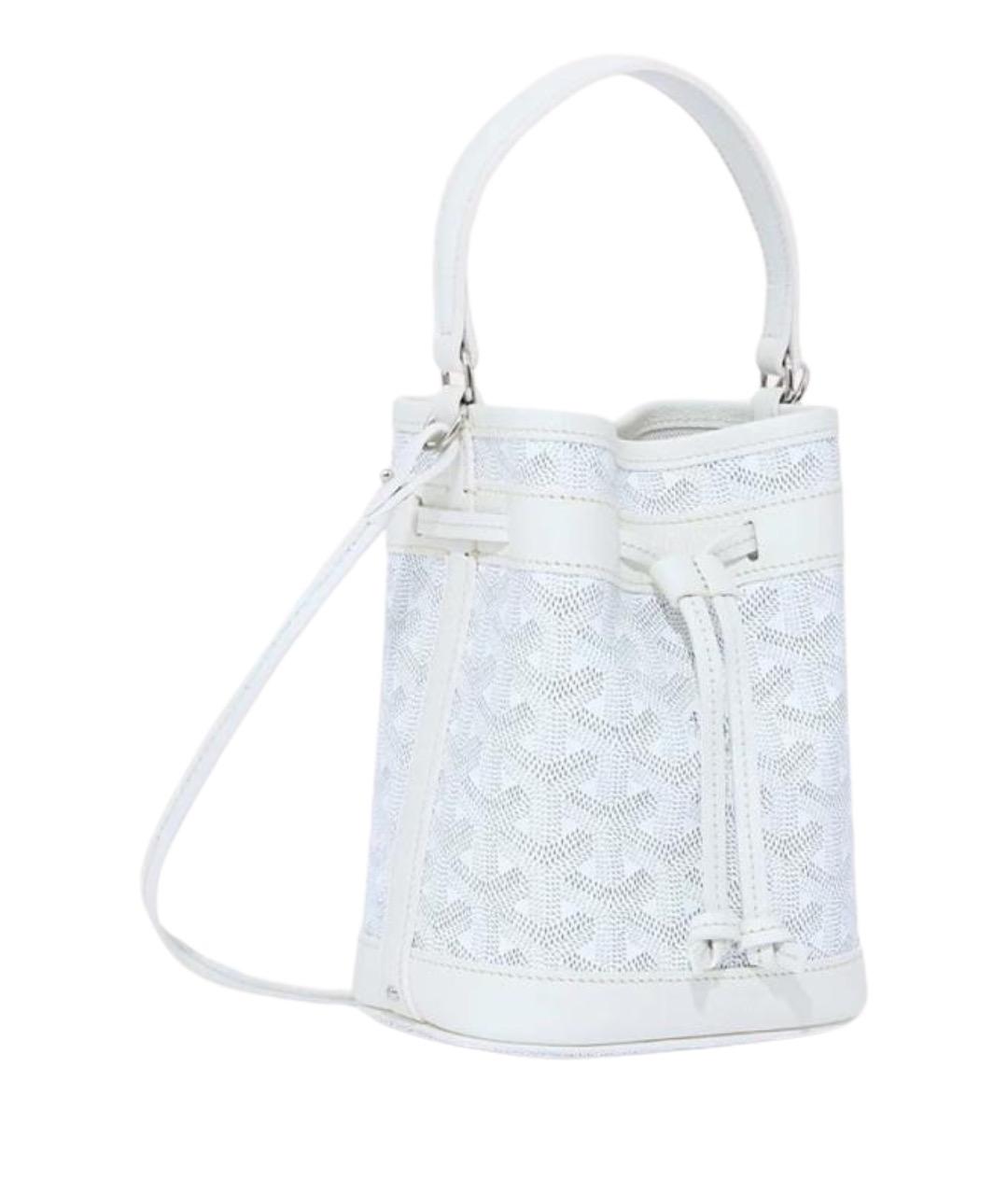 GOYARD Белая кожаная сумка через плечо, фото 1