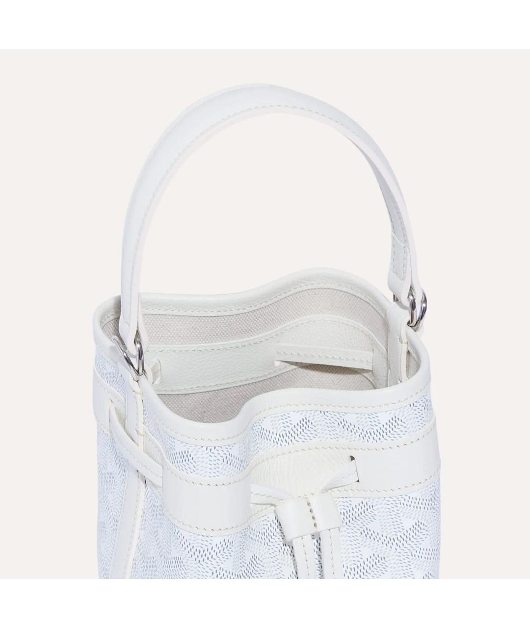 GOYARD Белая кожаная сумка через плечо, фото 3