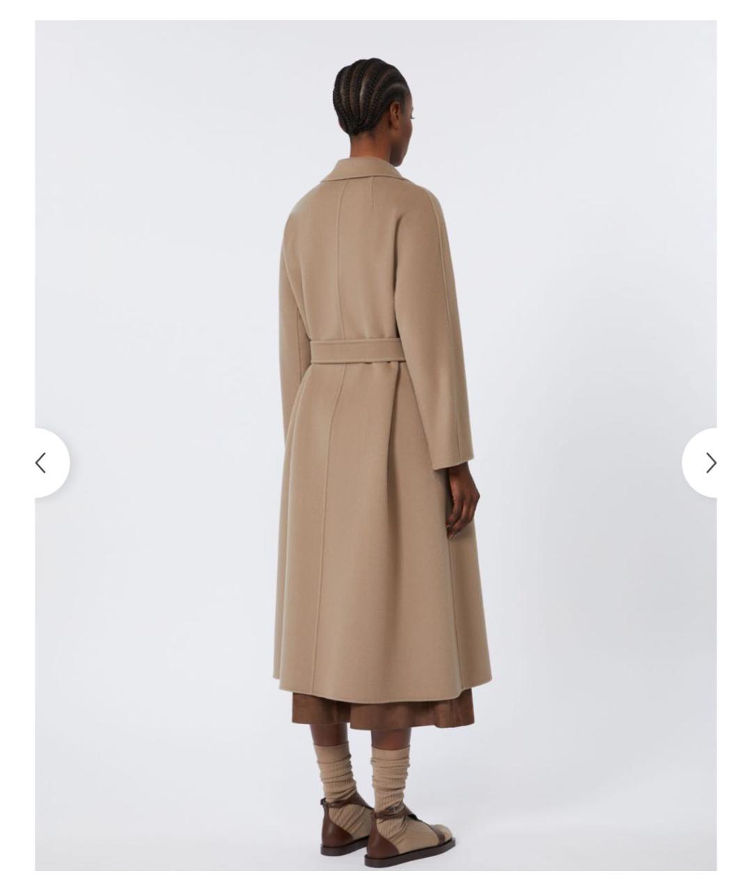 'S MAX MARA Бежевое шерстяное пальто, фото 4