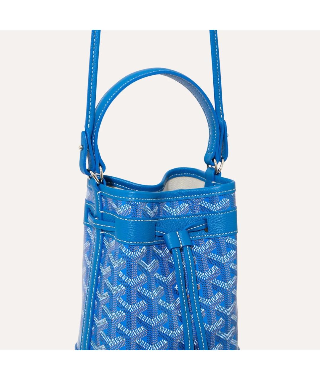 GOYARD Синяя кожаная сумка через плечо, фото 4