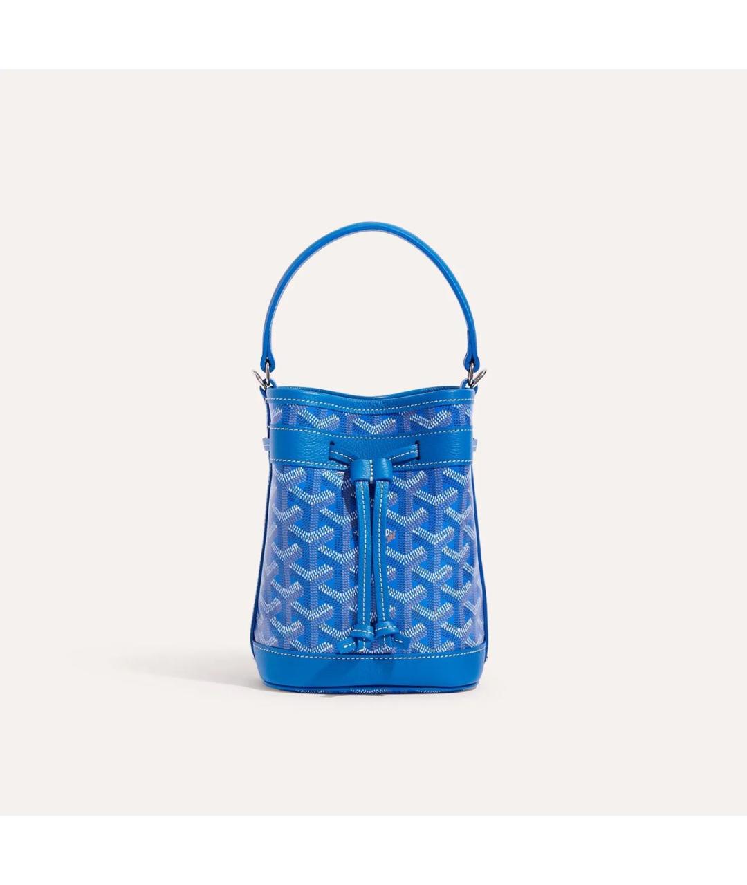 GOYARD Синяя кожаная сумка через плечо, фото 2