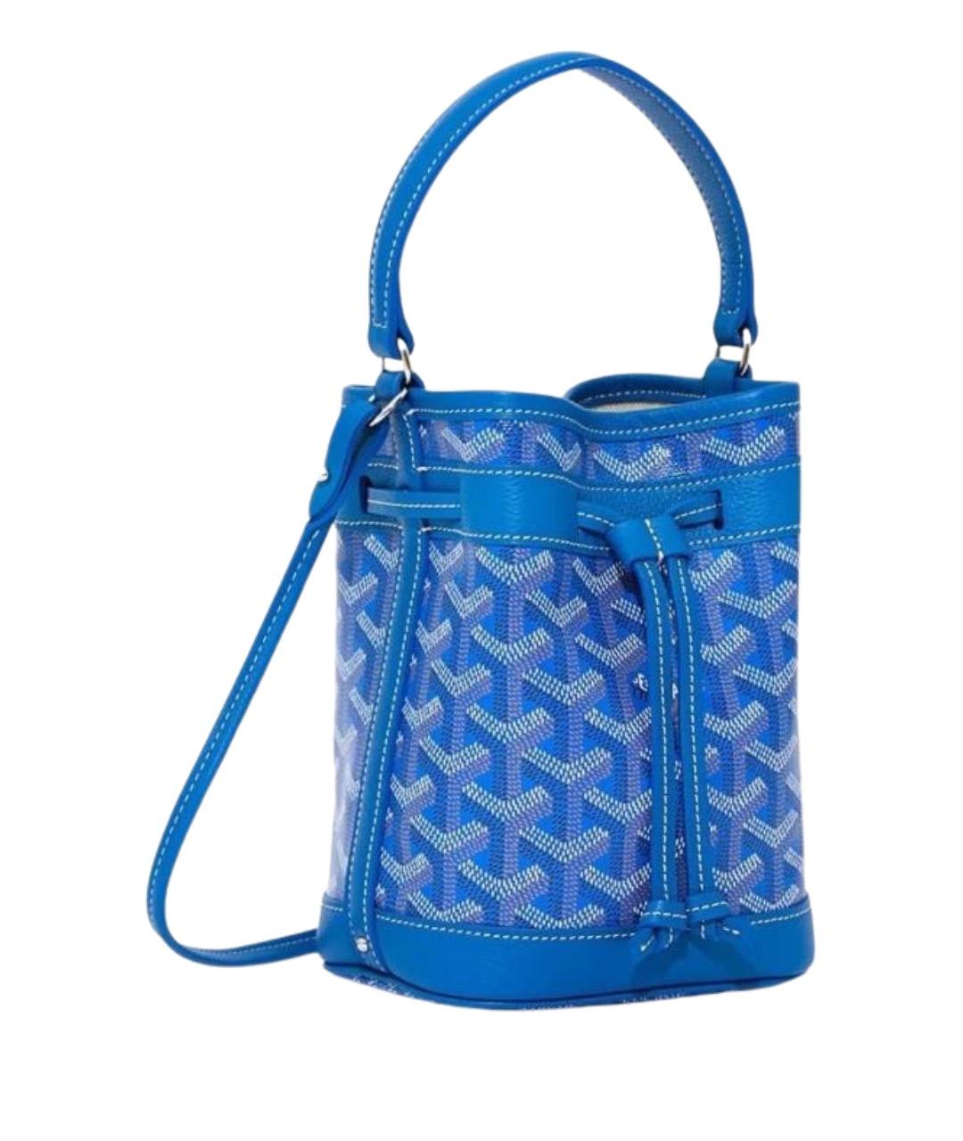 GOYARD Синяя кожаная сумка через плечо, фото 1