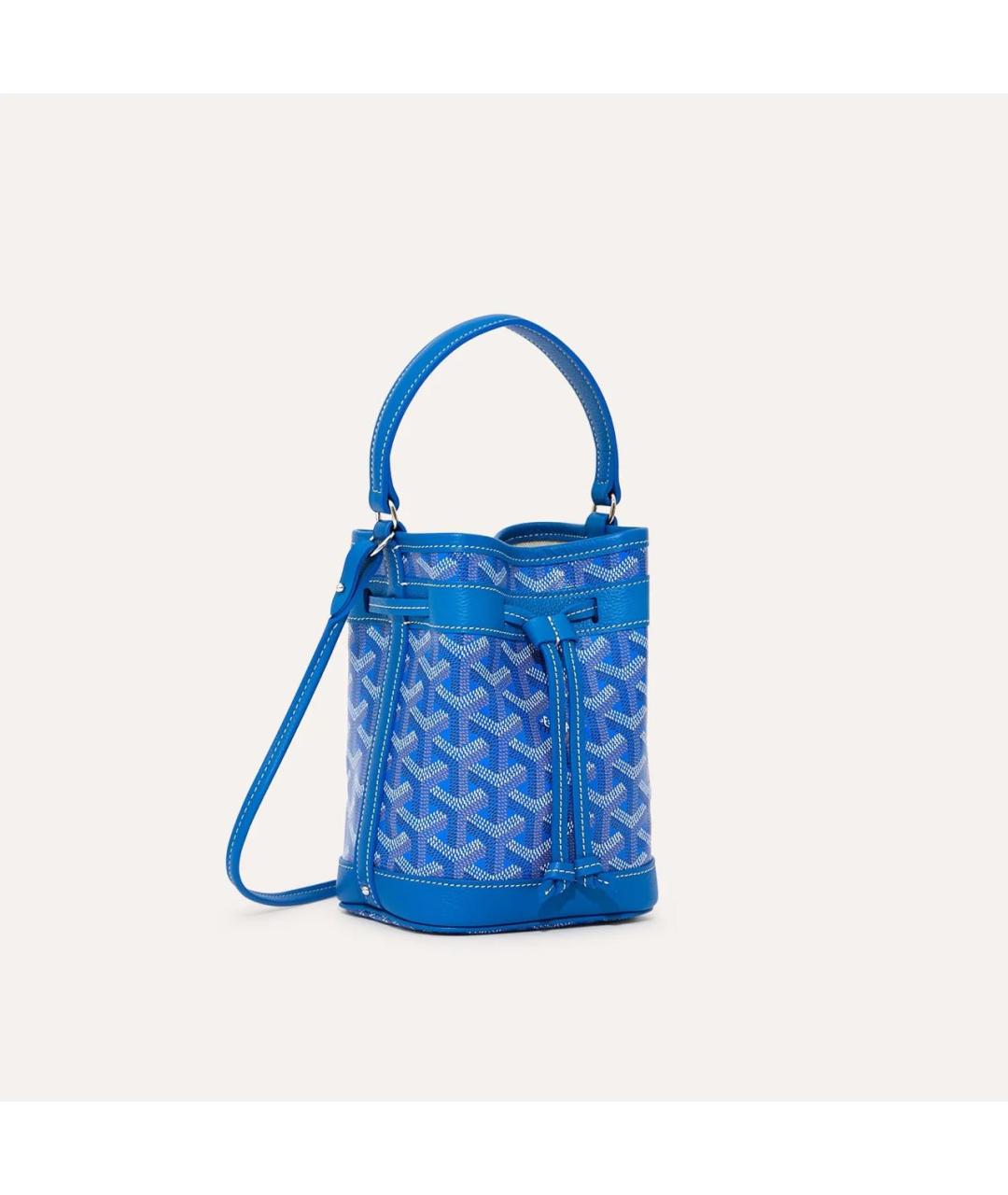 GOYARD Синяя кожаная сумка через плечо, фото 5