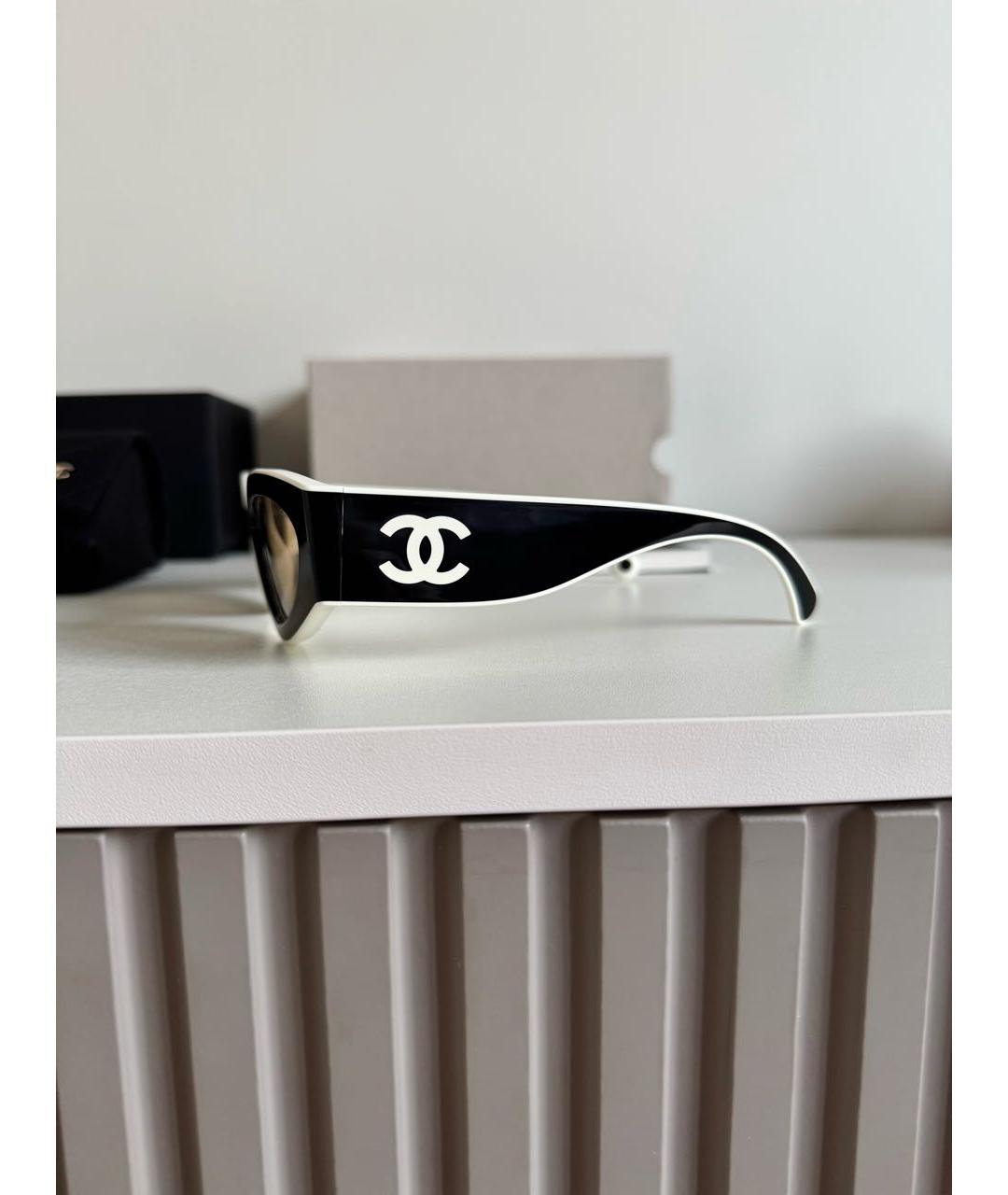CHANEL Черные пластиковые солнцезащитные очки, фото 5
