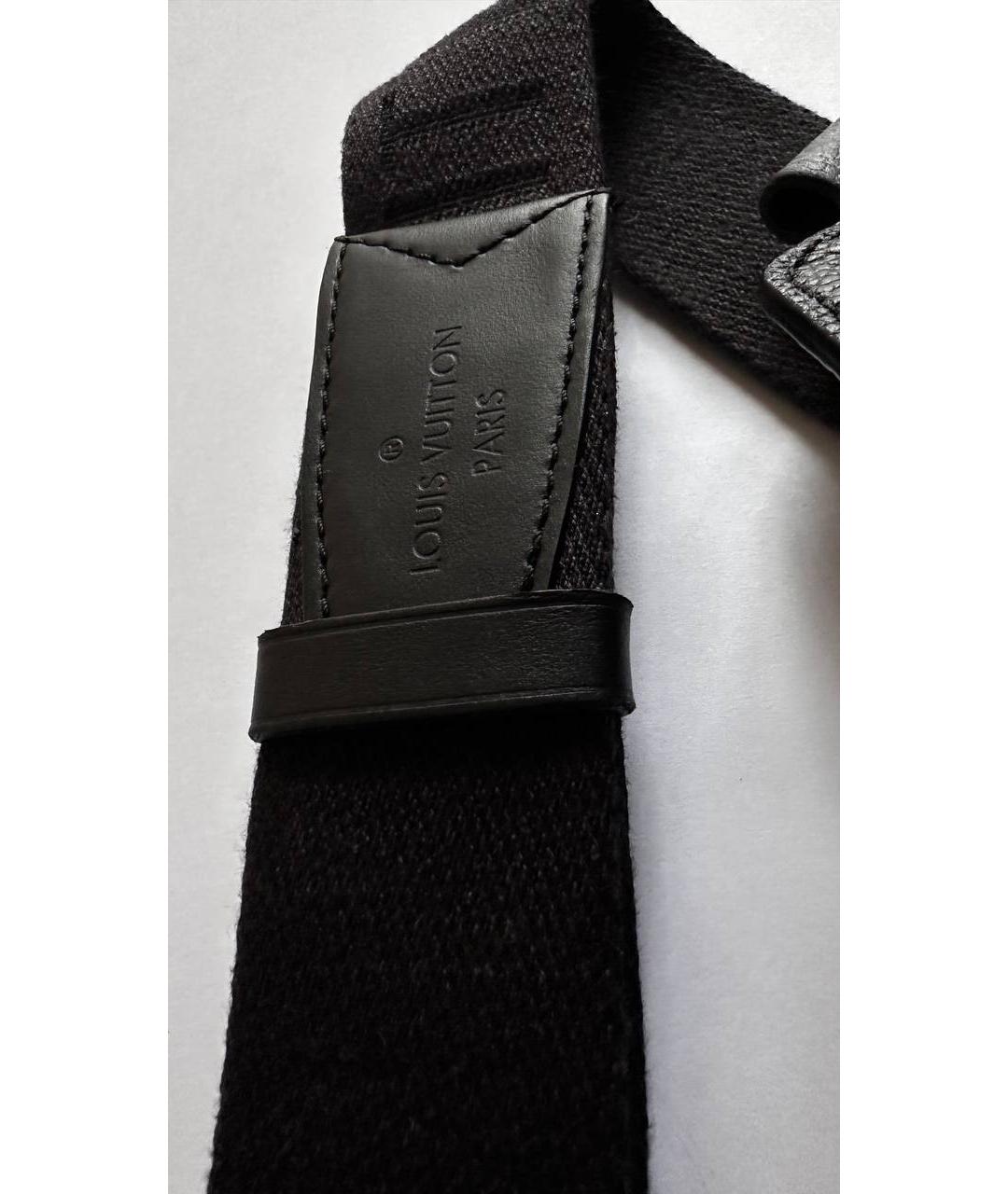 LOUIS VUITTON Черная кожаная сумка на плечо, фото 6