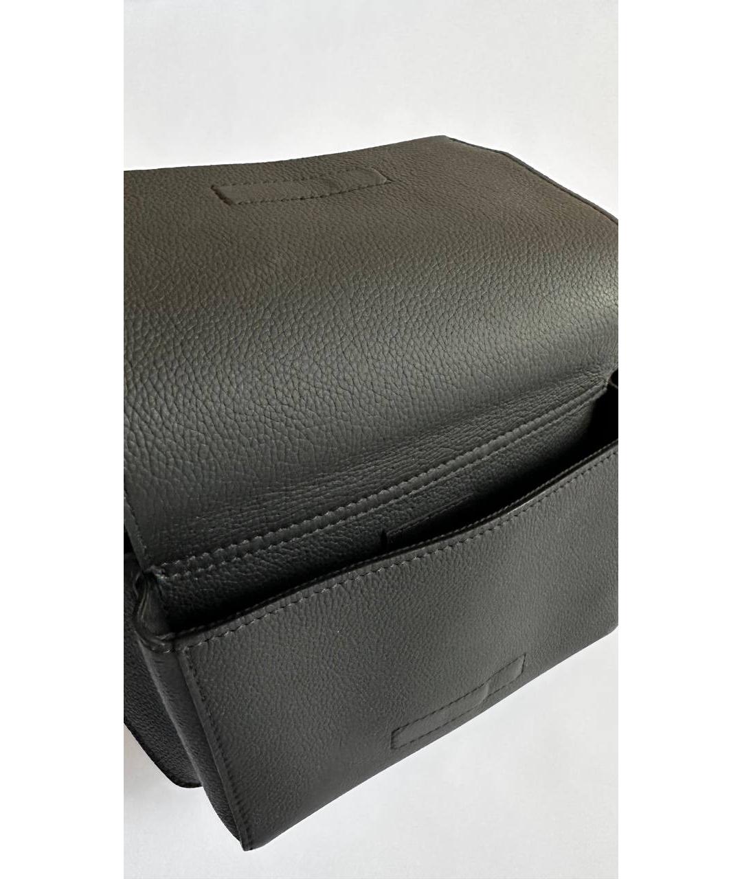 LOUIS VUITTON Черная кожаная сумка на плечо, фото 3