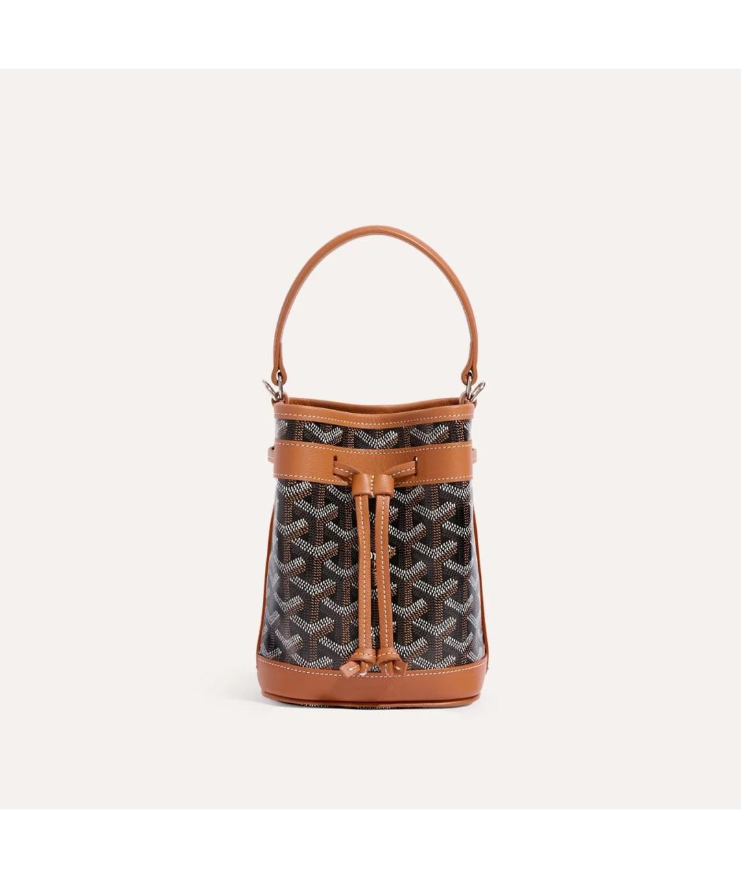 GOYARD Коричневая кожаная сумка через плечо, фото 2