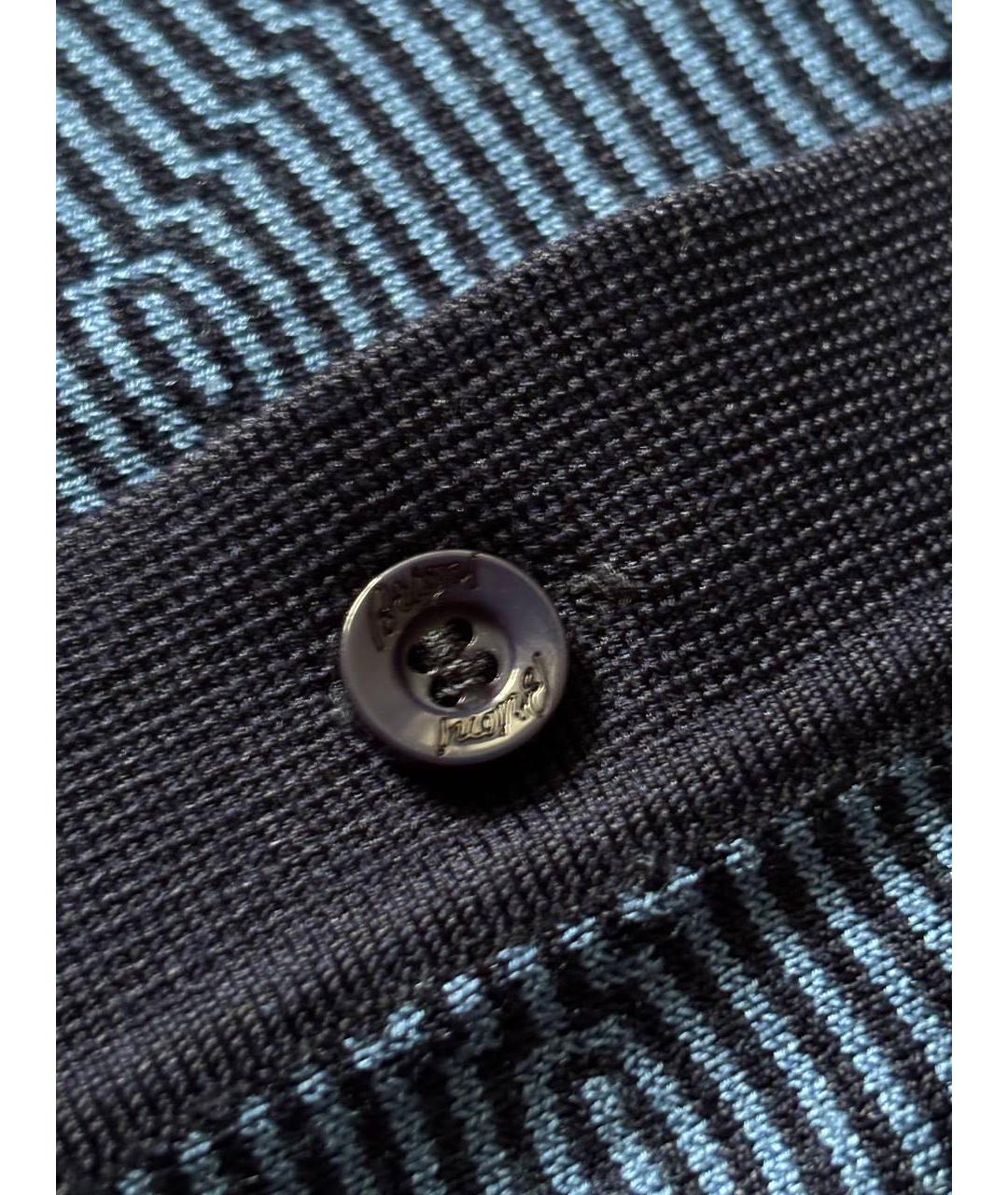 BRIONI Синяя шелковая кэжуал рубашка, фото 3