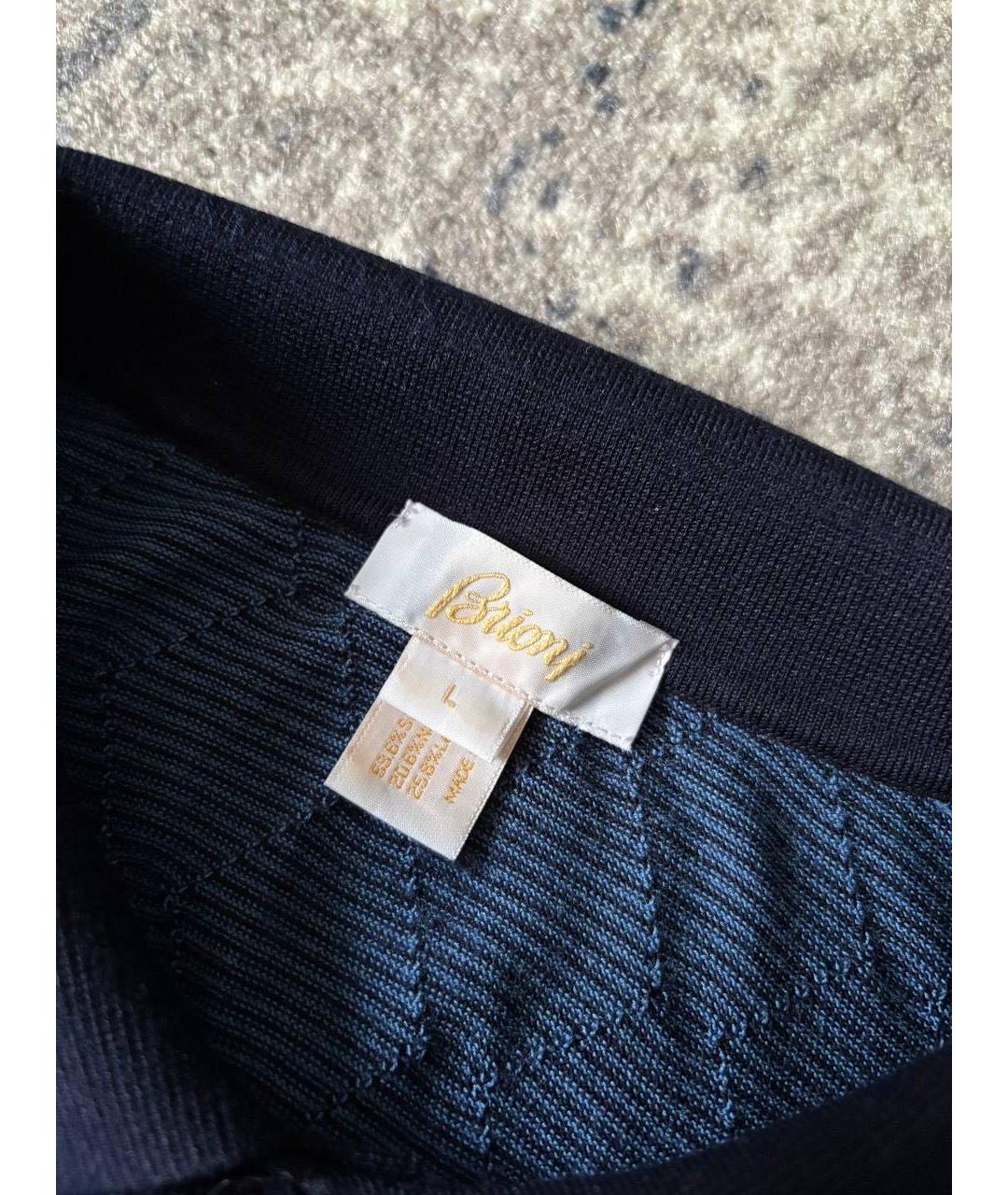 BRIONI Синяя шелковая кэжуал рубашка, фото 4