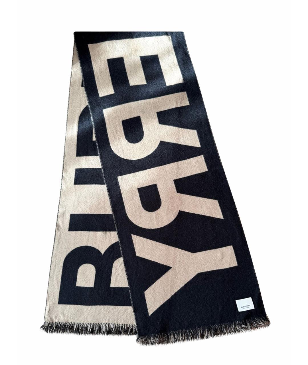 BURBERRY Бежевый шерстяной шарф, фото 1