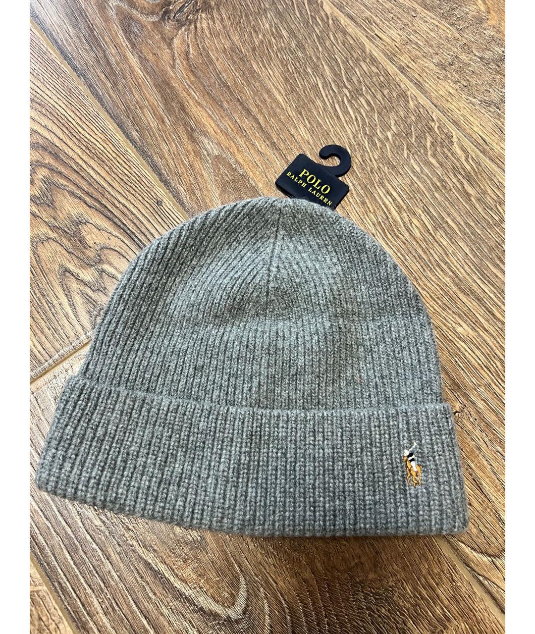 POLO RALPH LAUREN Серая шерстяная шапка, фото 6