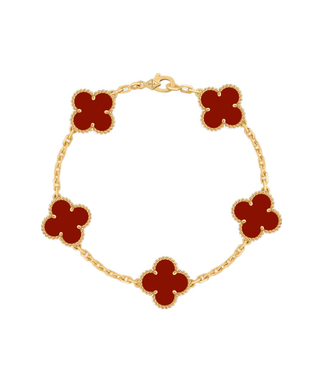 VAN CLEEF & ARPELS Красный браслет из желтого золота, фото 1
