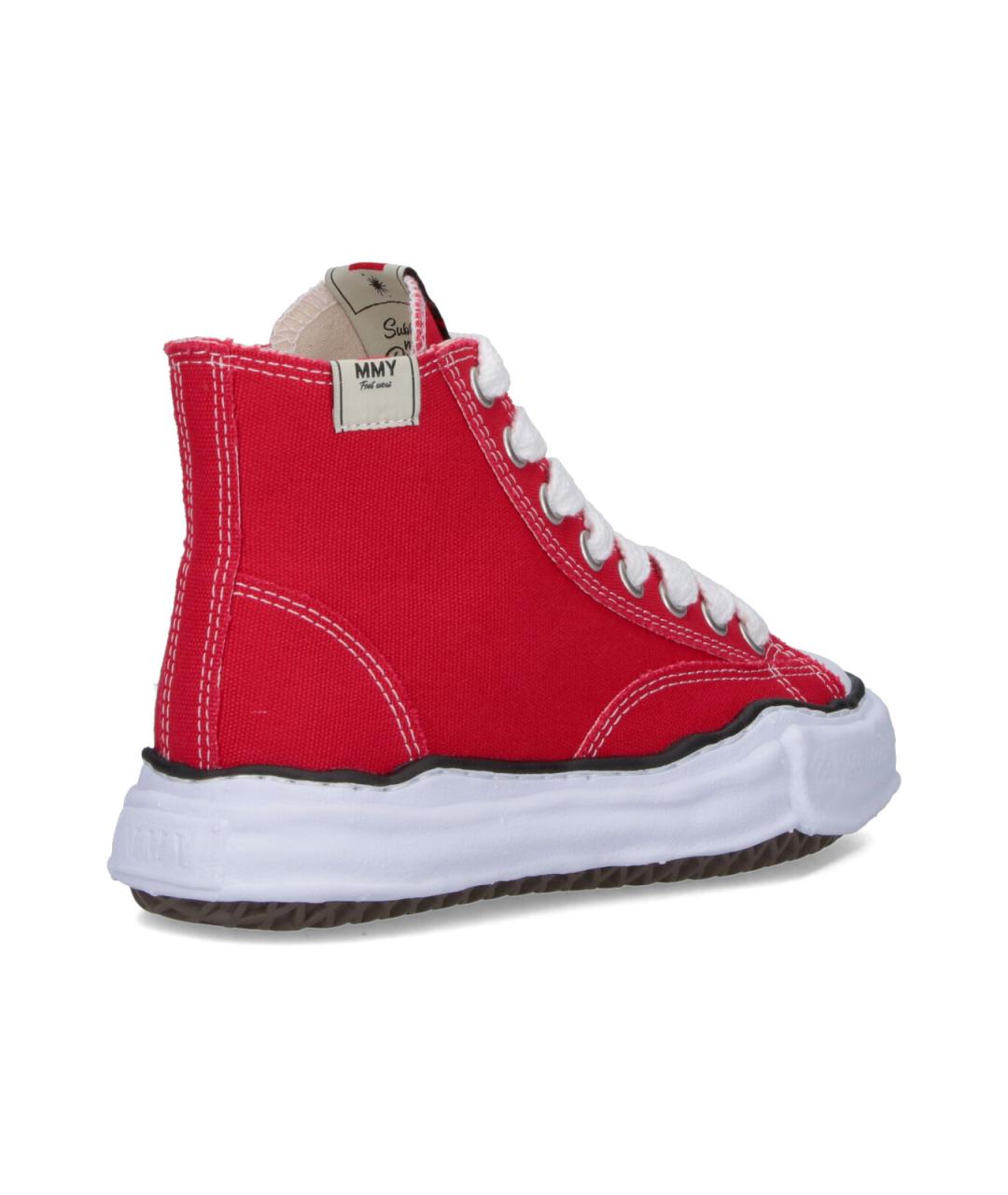 MAISON MIHARA YASUHIRO Красные текстильные кеды, фото 4