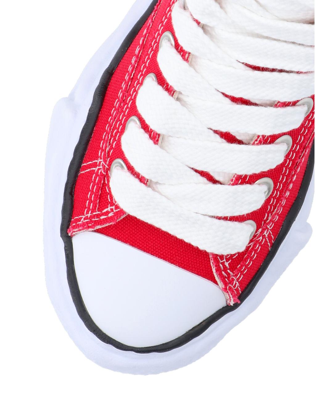 MAISON MIHARA YASUHIRO Красные текстильные кеды, фото 5