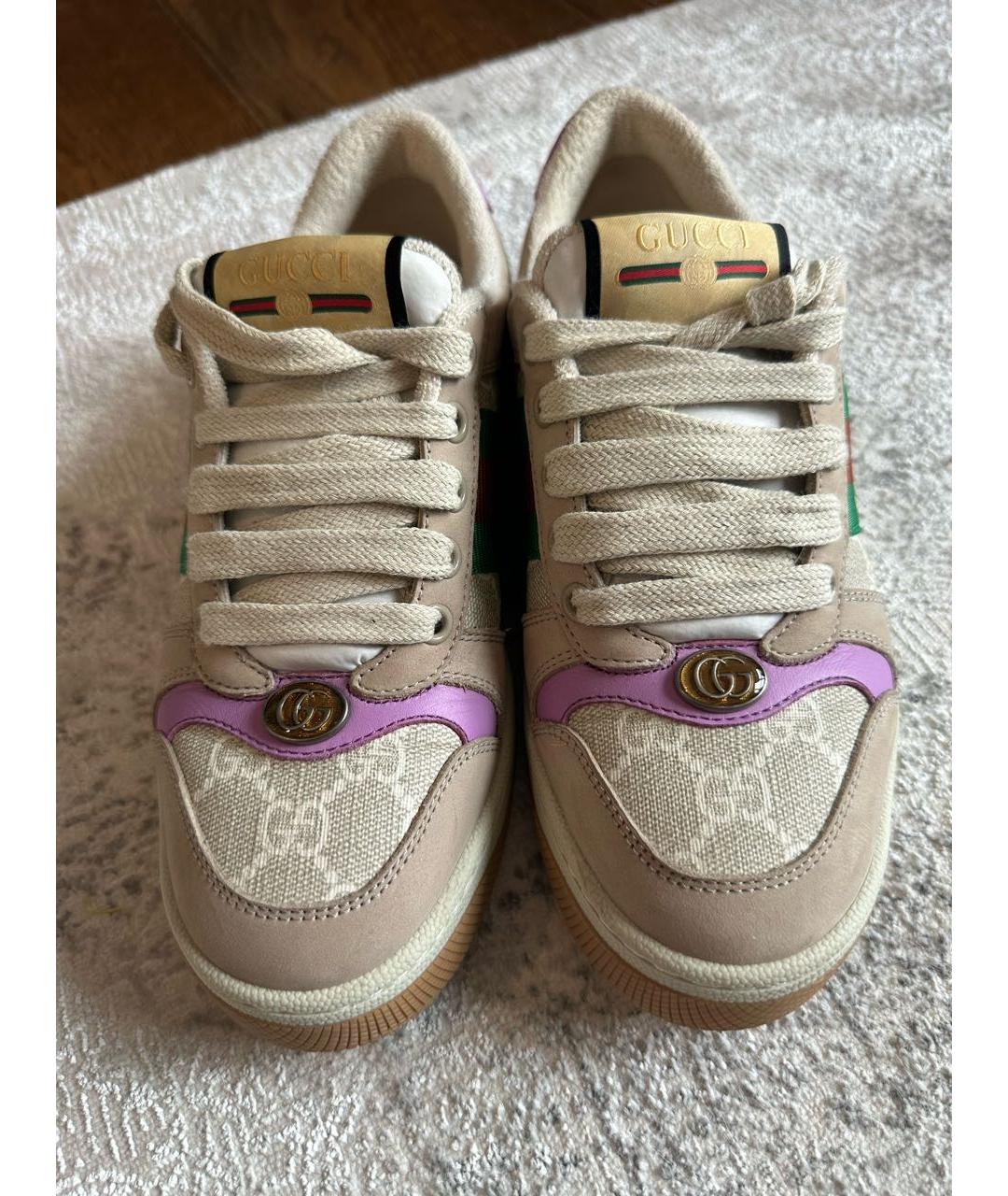 GUCCI Бежевые кеды, фото 2