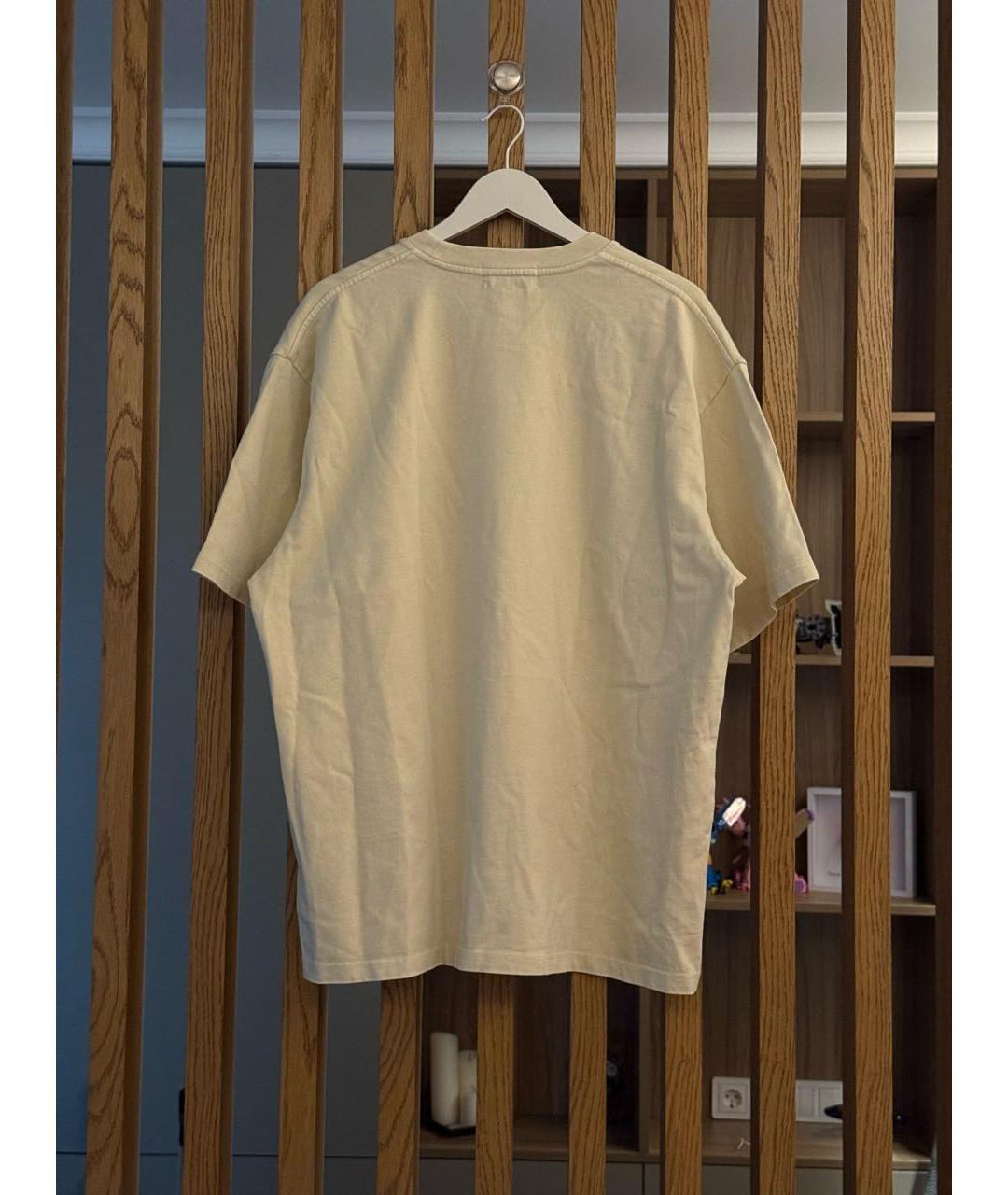 BAPE Бежевая хлопковая футболка, фото 2