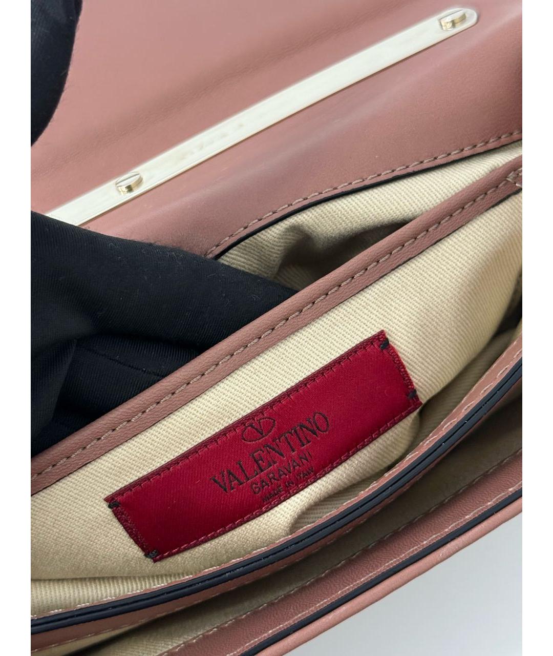 VALENTINO Бежевая кожаная сумка через плечо, фото 4