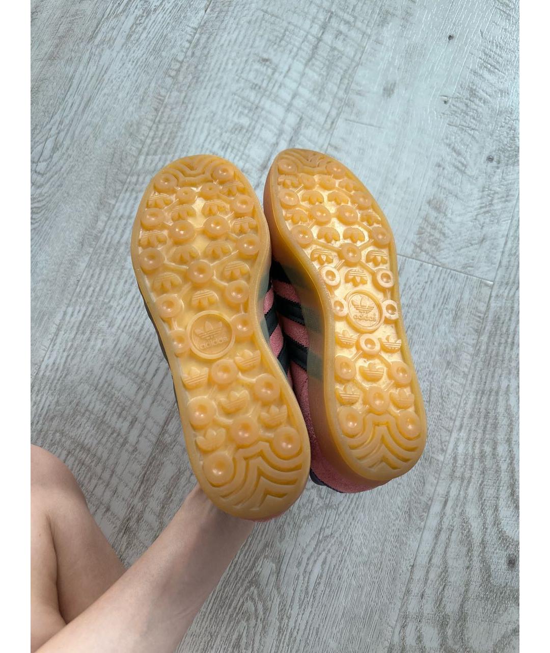 ADIDAS Розовые замшевые кеды, фото 5