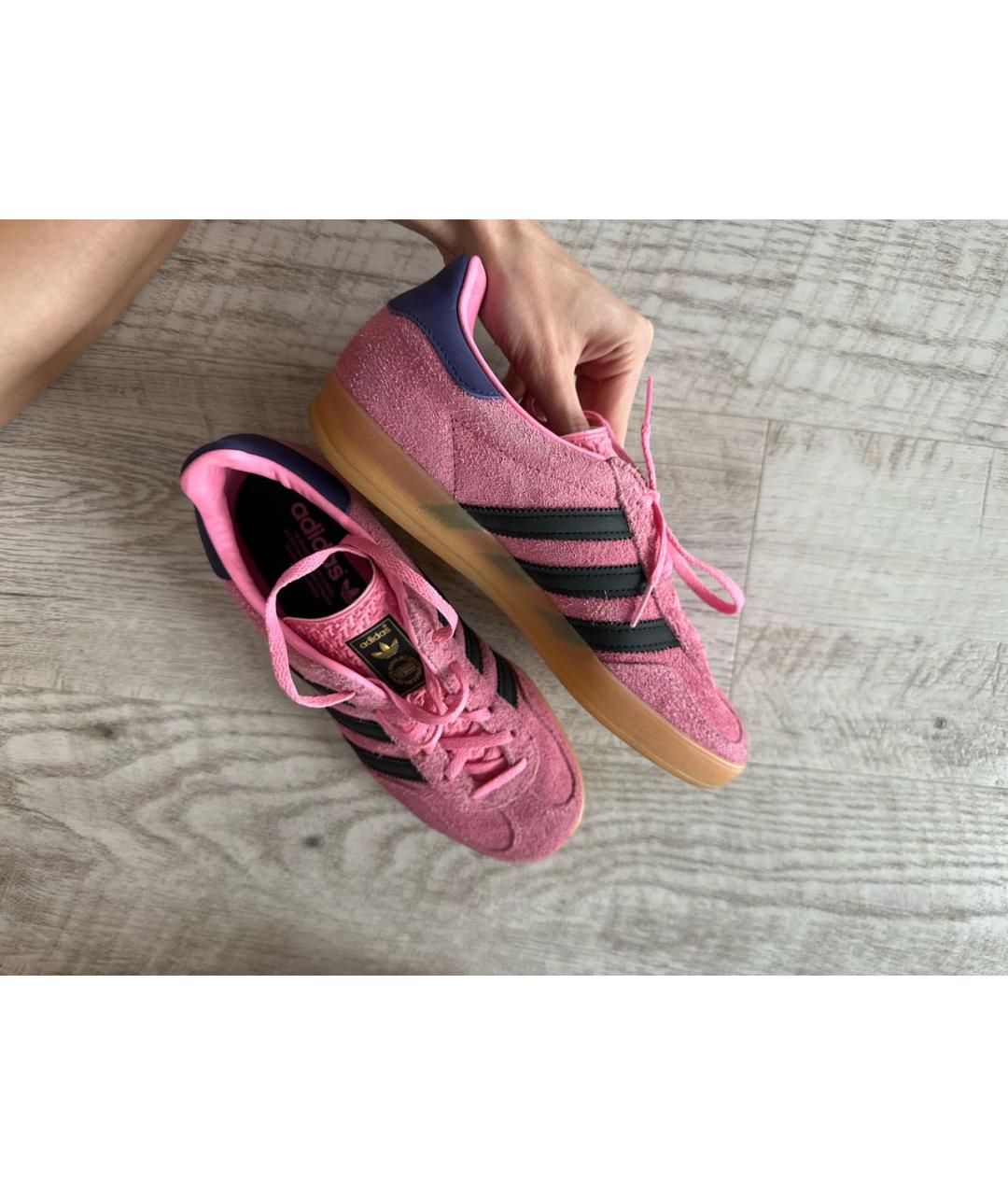 ADIDAS Розовые замшевые кеды, фото 7