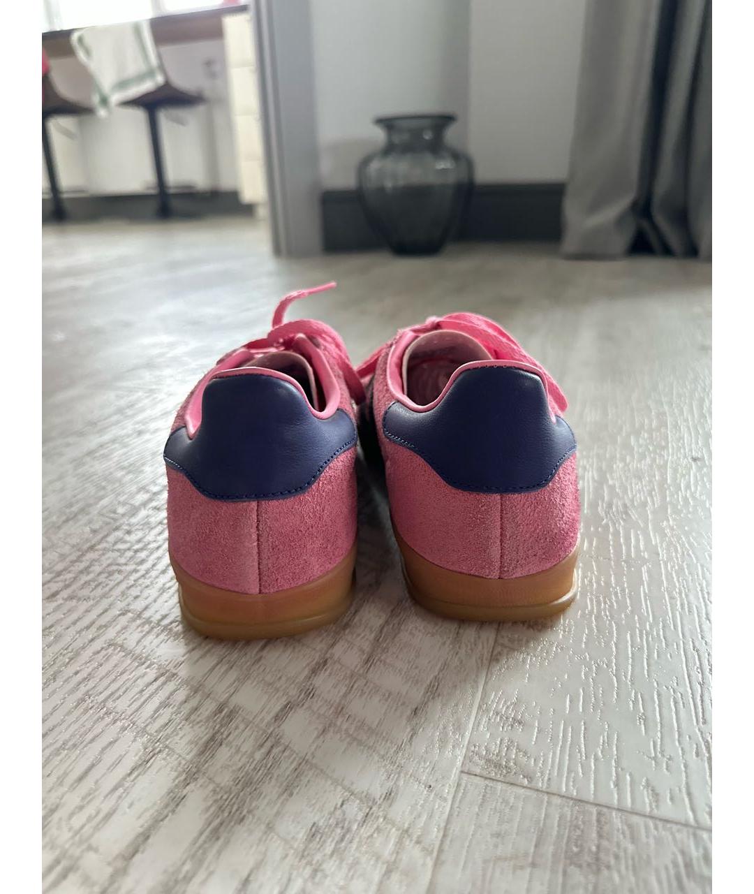 ADIDAS Розовые замшевые кеды, фото 4