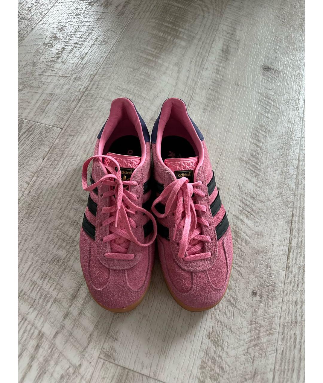 ADIDAS Розовые замшевые кеды, фото 2