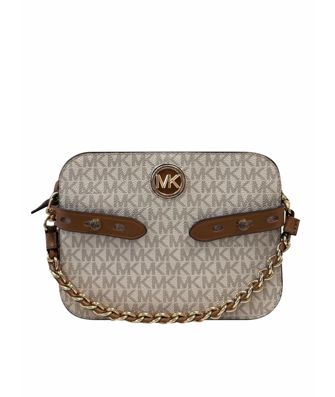 MICHAEL MICHAEL KORS Бежевая сумка через плечо из искусственной кожи, фото 1