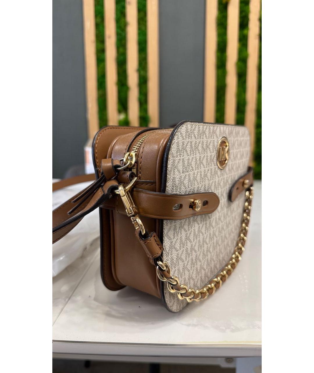 MICHAEL MICHAEL KORS Бежевая сумка через плечо из искусственной кожи, фото 2