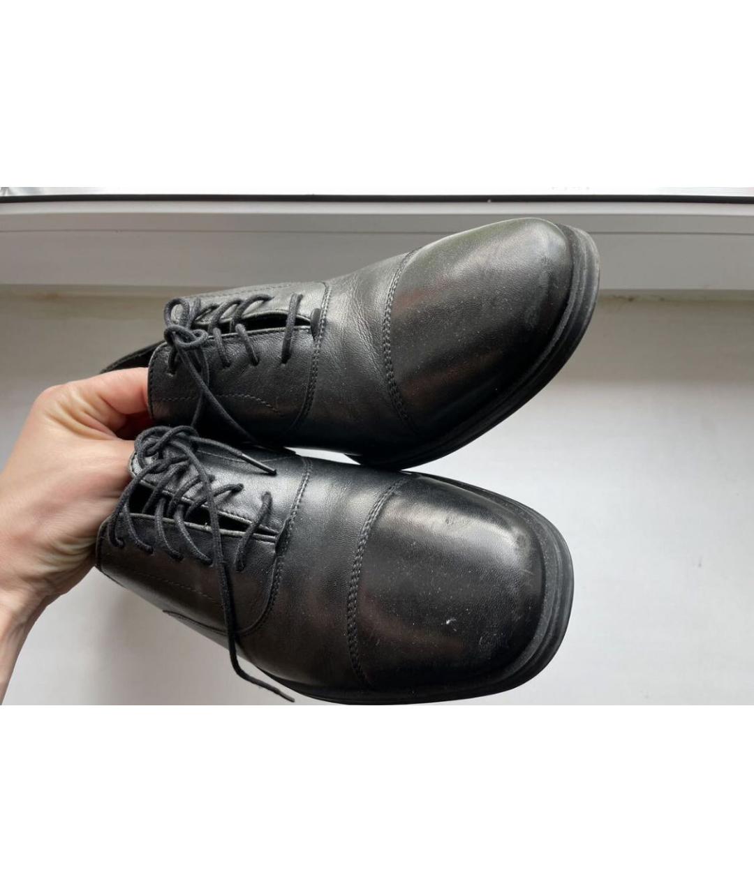 COLE HAAN Черные кожаные низкие ботинки, фото 4