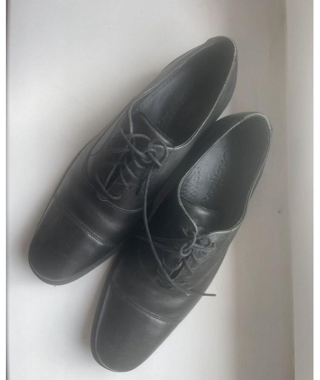 COLE HAAN Черные кожаные низкие ботинки, фото 2
