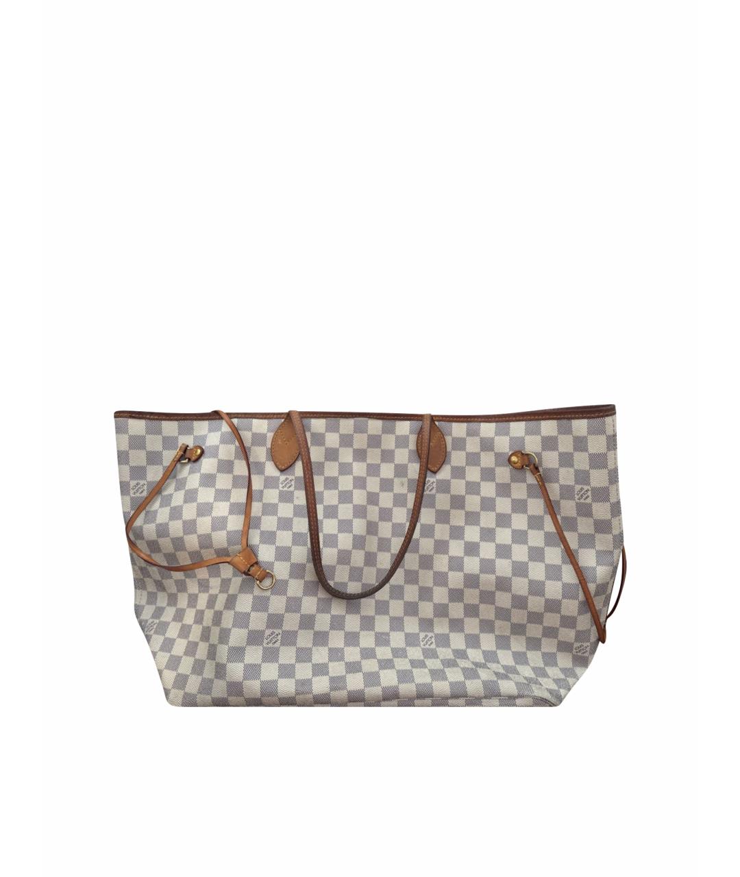LOUIS VUITTON Белая кожаная сумка тоут, фото 1