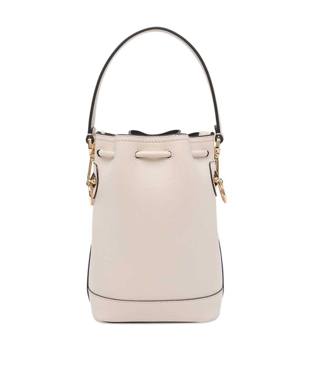 FENDI Бежевая кожаная сумка тоут, фото 4