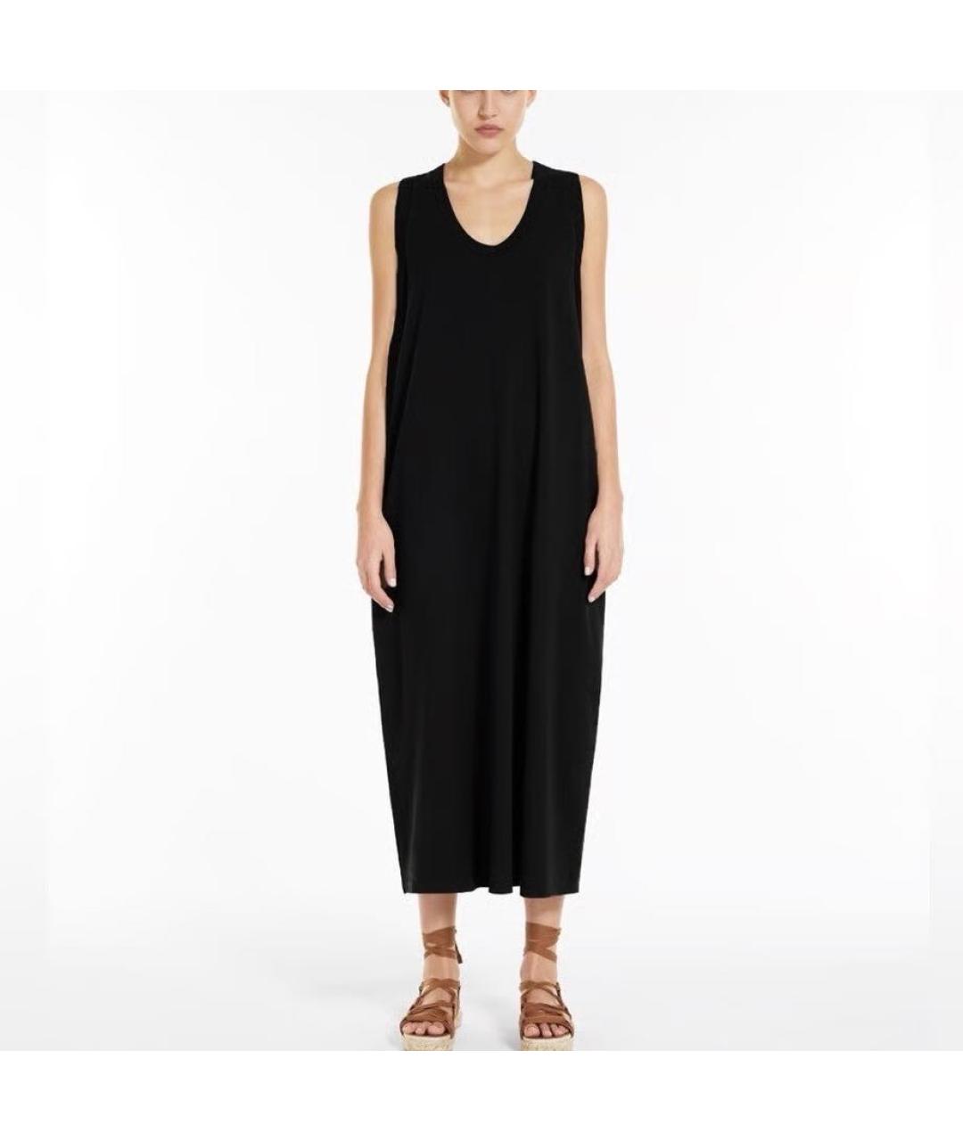 MAX MARA Темно-синее хлопко-эластановое повседневное платье, фото 7