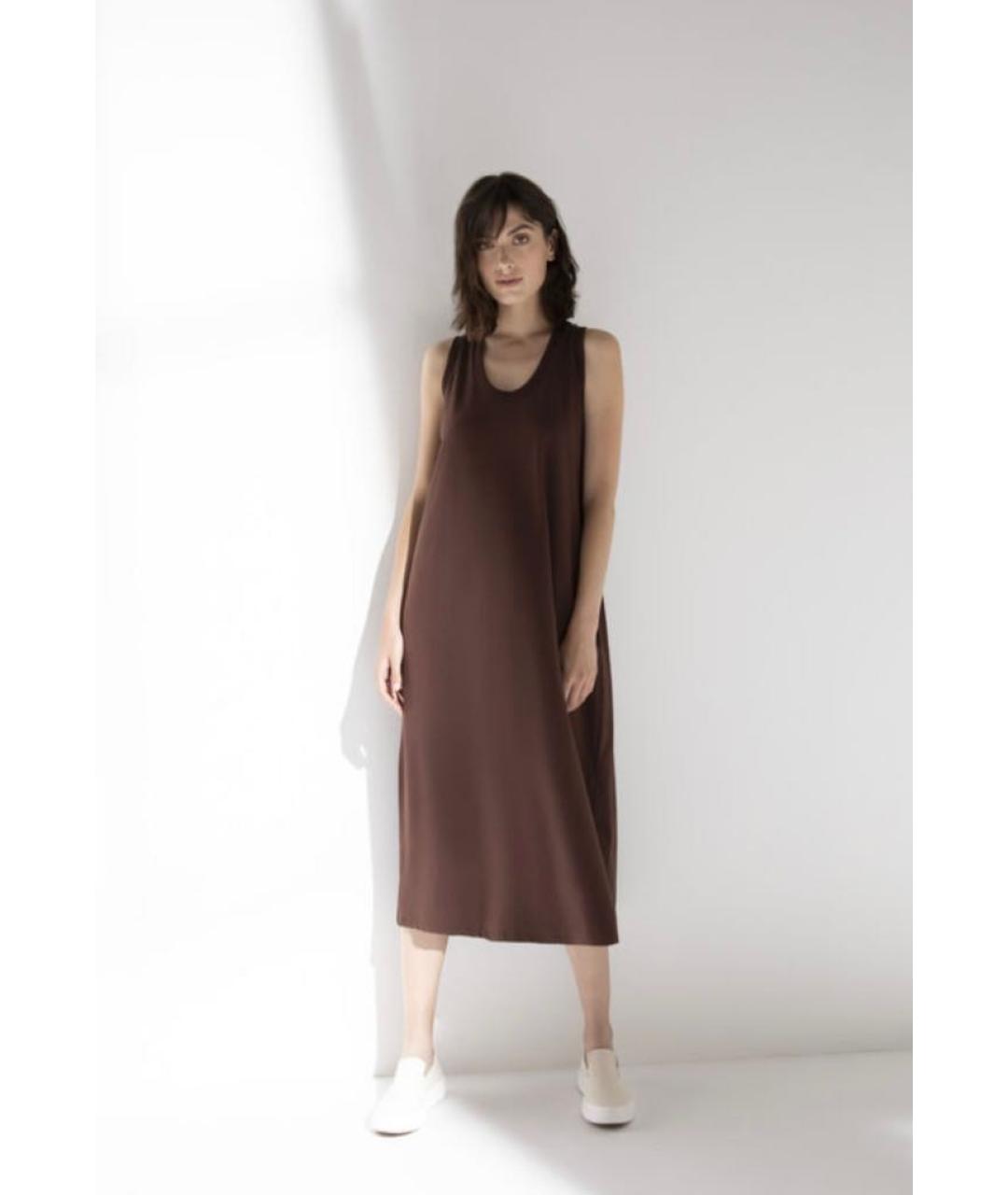 MAX MARA Темно-синее хлопко-эластановое повседневное платье, фото 8