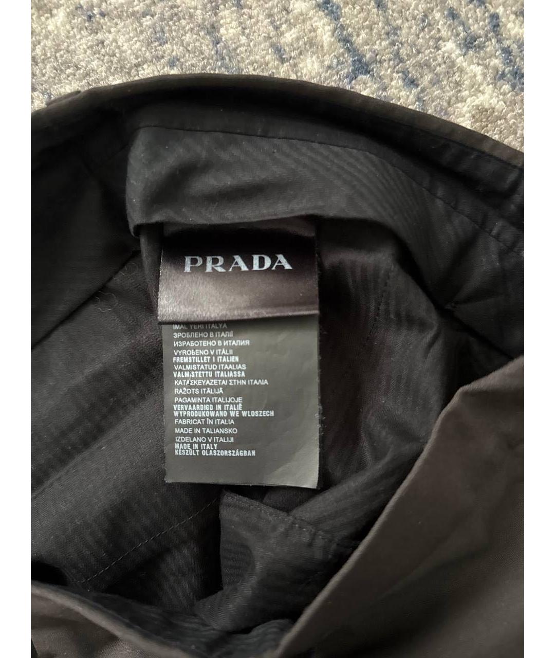 PRADA Антрацитовые хлопковые классические брюки, фото 3