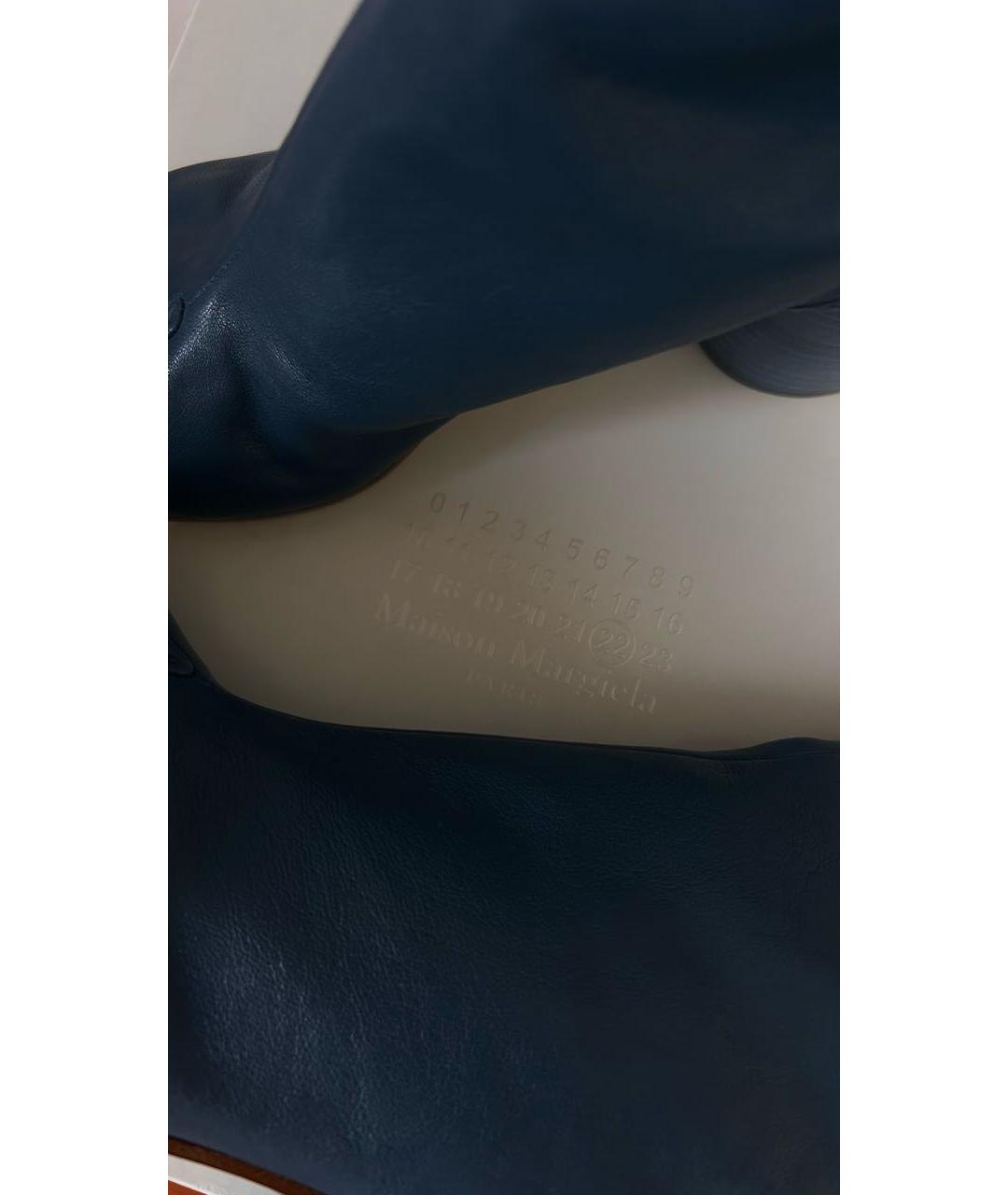 MAISON MARGIELA Темно-синие кожаные ботильоны, фото 7